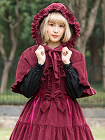 Poncho Lolita Classique Neverland Danube Lovers Cape à Capuchon Lolita Déguisements Halloween