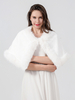 Poncho pour femme en similicuir blanc