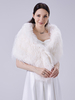 Poncho pour femme en similicuir blanc frange