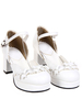 Poney douce talons Lolita Shoes plateforme talons Chunky bracelet boucles boucles Déguisements Halloween