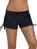 Populaire short féminin en polyester unicolore à taille naturelle