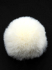 Porte-clés en fausse fourrure avec pompon
