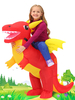 Porte-moi Carnaval Fantaisie Costume Drôle Costume Dragon Rouge Unisexe Burlesque Polyester Combinaison Vacances Costumes