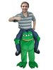 Portez-moi Costume Carnaval Grenouille Vert Unisexe Adulte Flanelle Costume Carnavals Drôles Halloween Déguisements