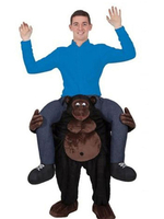 Portez-moi Costume Orang-Outan Unisexe Adulte Flanelle Drôle Costumes Halloween Déguisements