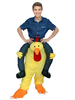 Portez-moi Costume Poussin Jaune Unisexe Adultes Flanelle Drôle Costumes Halloween Déguisements