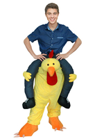 Portez-moi Costume Poussin Jaune Unisexe Adultes Flanelle Drôle Costumes Halloween Déguisements