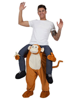 Portez-moi Costume Singe Unisexe Adulte Flanelle Costumes Halloween Déguisements