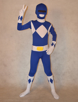 Power Rangers Cosplay Enfant Zentai Combinaison Unisexe En Lycra Spandex Multicolore Imprimé Superhéros Déguisements Halloween