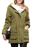 POXE POFFER POCKES KHAKI POCHEAUX COLLIER DE TUMPER MANCHE À ZIEN PERSONNES HANDES CASSANT HIVER VÊTEMENTS
