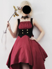 Pré-vente Gothic Lolita JSK Robe Bourgogne Sans Manches Trouskets Jupe Jumper Lolita Plissé