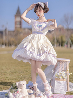 Pré-vente Sweet Lolita robe polyester manches courtes