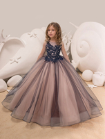 Princesse des Robes cortège enfant robes de bal robe de soirée en tulle avec dentelle
