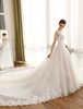 princesse robe de mariée hall jardin Avec traîne bustier sans bretelles lacets de dentelle en tulle en dentelle ivoire 1m Suppliers