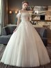 princesse robe de mariée hall jardin longueur plancher col bateau hors de l