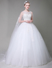 princesse robe de mariée princesse encolure en coeur encolure dégagée avec dentelle et perles en satin mat en tulle et doublure longueur plancher