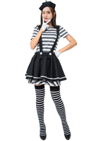 Prison Costume Prisonnier Cosplay Jupe Costume Déguisements Halloween
