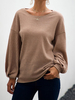 Pull à col rond à manches longues pour femmes Pull décontracté