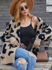 Pull Cardigans Imprimé Femme avec Manches Longues Bicolores Pull Femme