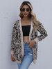 Pull Cardigans Imprimé Femme avec Manches Longues Bicolores Pull Femme