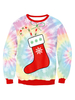 Pull Chaussettes Sweat Noël Imprimer Tops Noël