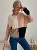 Pull Court Femme en Côtelé à Col V avec Manches Longues Imprimé Pull Femme