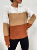 Pull en Côtelé Court Femme à Col Rond avec Manches Longues Pull Femme