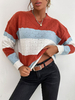 Pull en Côtelé Court Femme à Col Rond avec Manches Longues Pull Femme