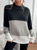 Pull en Côtelé Court Femme Imprimé à Col Rond avec Manches Longues Pull Femme