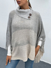 Pull en Côtelé Femme Court avec Manches Longues à Col Montant avec Franges Pull Femme