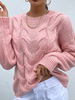Pull en Côtelé Femme Court avec Manches Longues à Col Rond Pull Femme