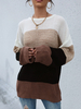 Pull en Côtelé Imprimé Femme à Col Rond avec Manches Longues Pull Femme