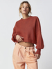 Pull Femme Cardigan Beige Col Rond Manches Longues