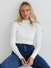 Pull Femme Chandails Simple Col Haut Manches Longues