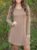 Pull femme pull kaki col bijou manches longues robes pull