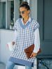 Pull Imprimé Gilets en Côtelé Femme à Col V sans Manches Bicolores Pull Femme