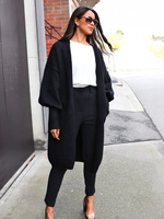 Pulls Cardigans Acrylique Noir Manches Longues