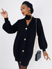 Pulls Cardigans Kaki Polyester Manches Longues Col V
