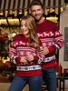 Pulls Chandail Motif De Noël Col Rond Manches Longues Top