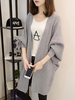 Pulls gris Cardigans Femme Cardigans tricotés à manches longues chauve-souris