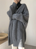 Pulls gris Cardigans Femmes Cardigans surdimensionnés tricotés à manches longues