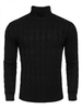 Pulls Homme Pulls Tricots Col Haut Oversize Bleu Marine Foncé Blanc