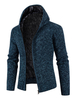 Pulls Homme Tricots Coupe Décontractée Capuche Automne Bleu Marine Foncé Pulls Pulls