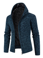 Pulls Homme Tricots Coupe Décontractée Capuche Automne Bleu Marine Foncé Pulls Pulls