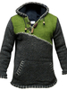 Pulls Hommes Tricots À Capuche Couleur Hiver Gris Foncé Vert