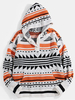 Pulls Hommes Tricots À Capuche Géométrique Hiver Blanc Rouge