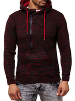 Pulls Hommes Tricots À Capuche Hiver Bordeaux