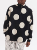 Pulls manches longues col montant Color Block Zipper Polyester Sweat Casual