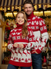 Pulls Motif de Noël Chandail Femme Homme Col Haut Manches Longues Robes d