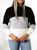 Pulls Pour Femmes Gris Jewel Neck Manches Longues Pulls Courts